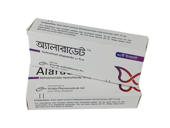 Alaradate- Generic Methylphenidate Hydrochloride- Incepta Pharma