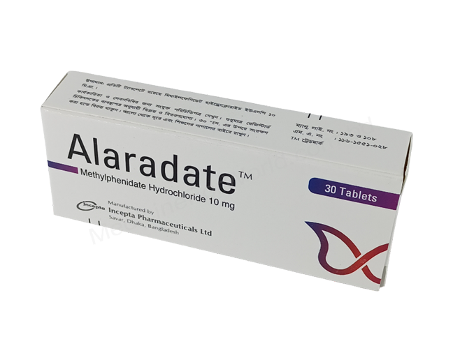 Alaradate- Generic Methylphenidate Hydrochloride- Incepta Pharma