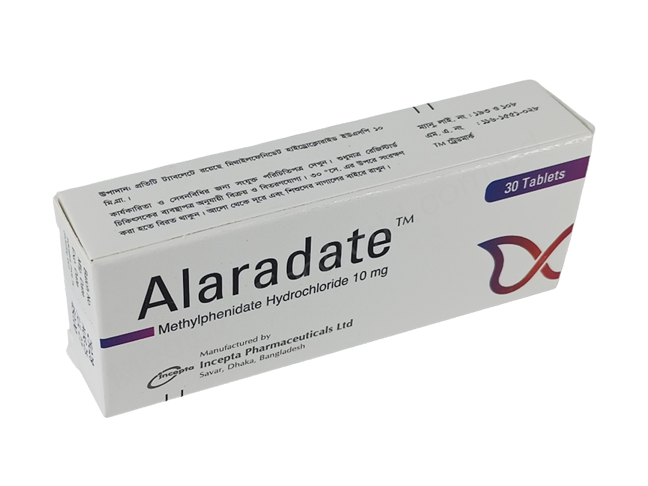 Alaradate- Generic Methylphenidate Hydrochloride- Incepta Pharma