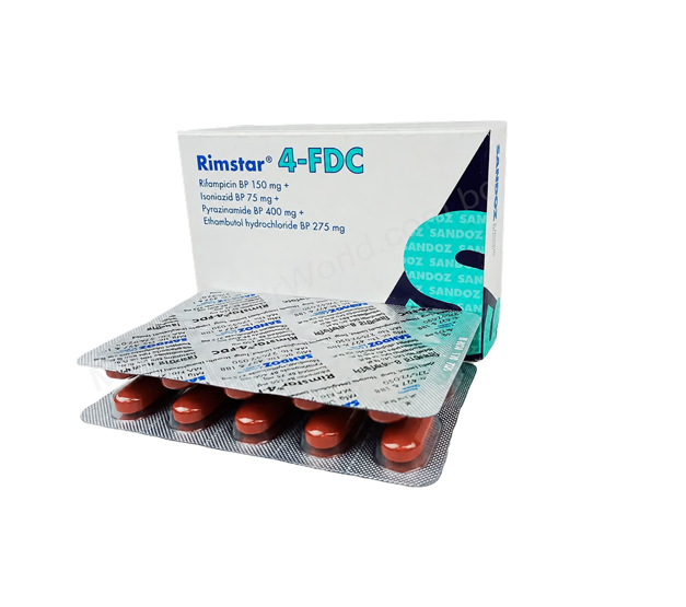 Rimstar 4-FDC- Generic Ethambutol + Isoniazid + Pyrazinamide + Rifampicin- Nevian Lifescience Pharma