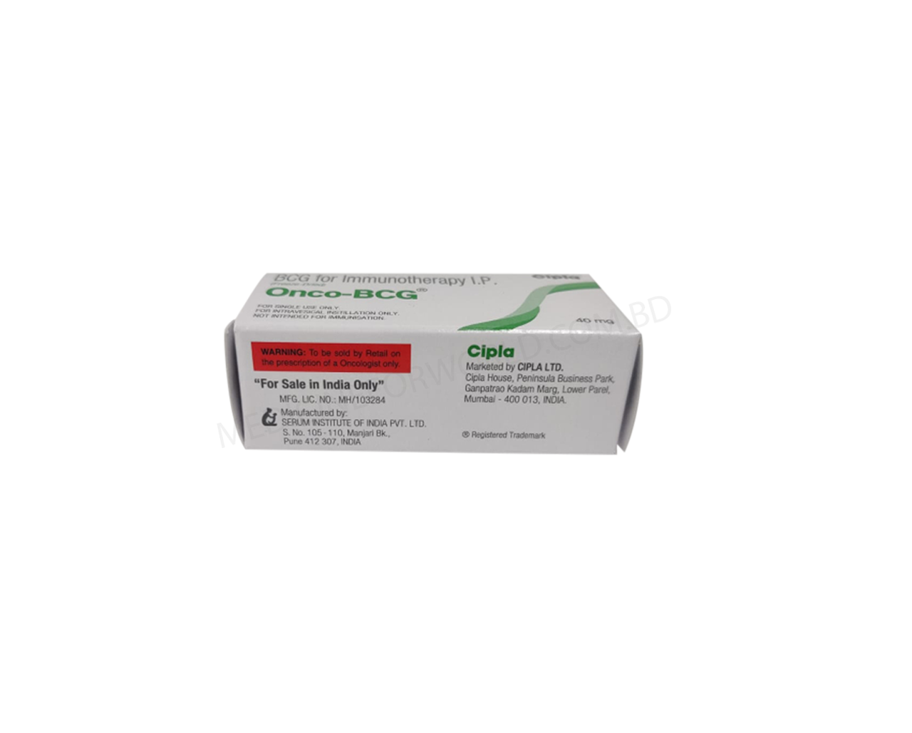 Onco-BCG- 通用的 Bacillus Calmette Guerin- Cipla Pharma