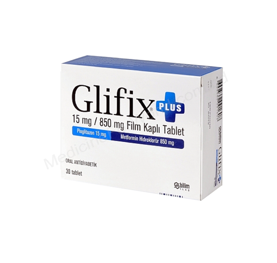 GLIFIX PLUS- Родовое PIOGLITAZONE + METFORMIN- BILIM Pharma