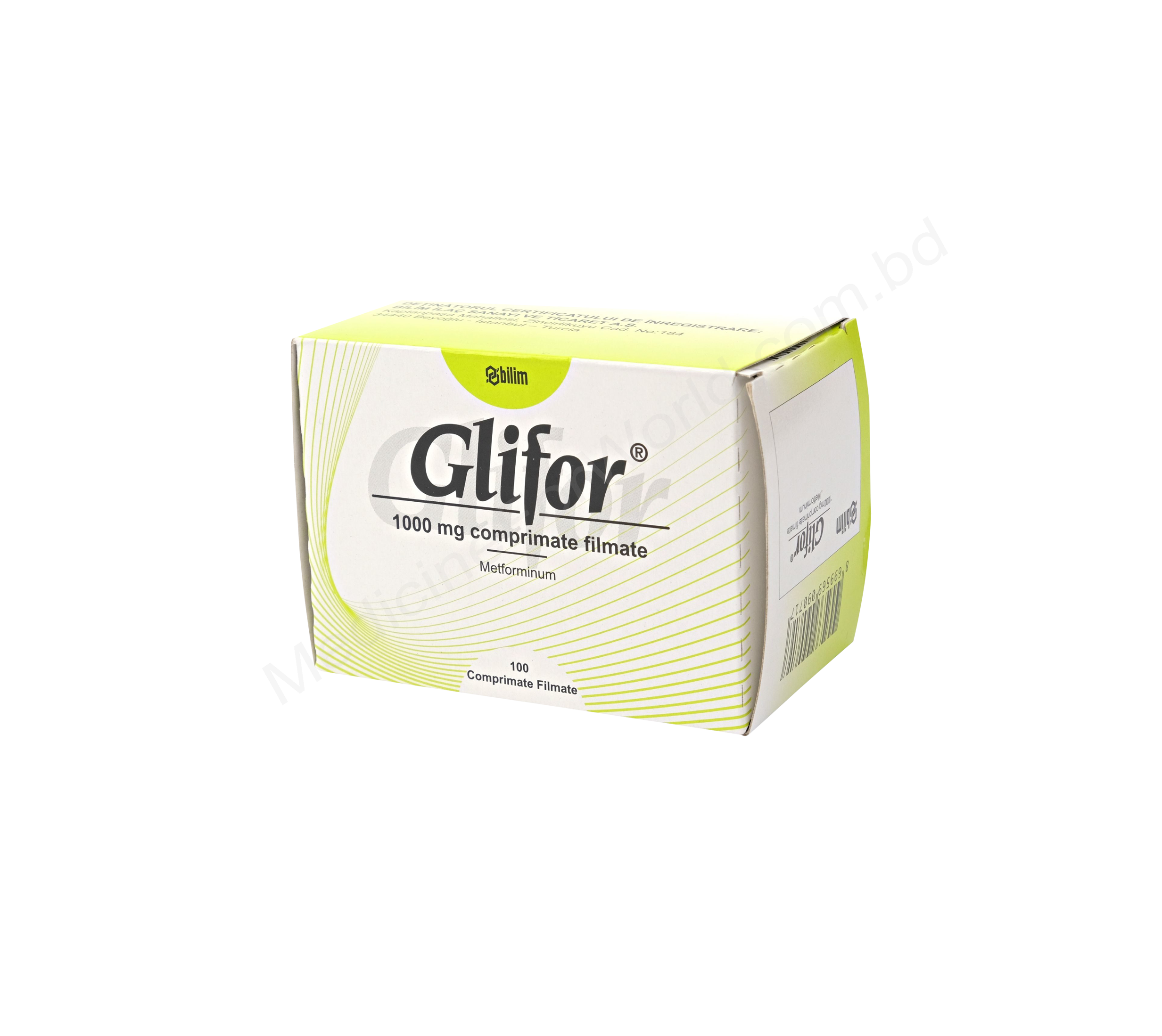 GLIFOR- Родовое METFORMIN HYDROCHLORIDE- BILIM Pharma