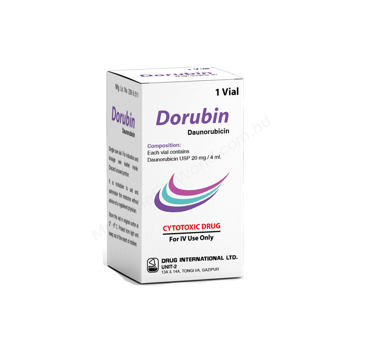 Dorubin- Generic Daunorubicin Hydrochloride- Drug International Pharma