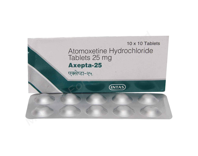 Axepta- Generic Atomoxetine Hydrochloride- Intas Pharma